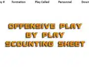 Offense Play By Play Scouting Sheet offense play by play scouting sheet