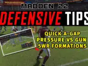 Quick A-Gap Pressure Vs Gun 5 WR Formations quick a gap pressure gun 5wr formations madden defensive tips