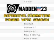 Madden NFL 23 Defensive Formation List madden nfl 23 defensive formation list