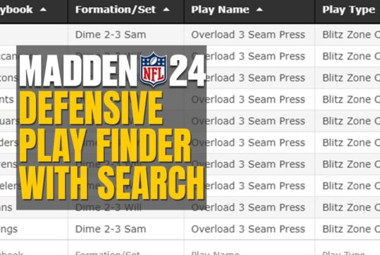 Madden NFL 24 Defensive Play Finder With Search madden 24 defensive play finder with search
