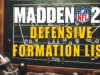 madden 25 defensive formation list