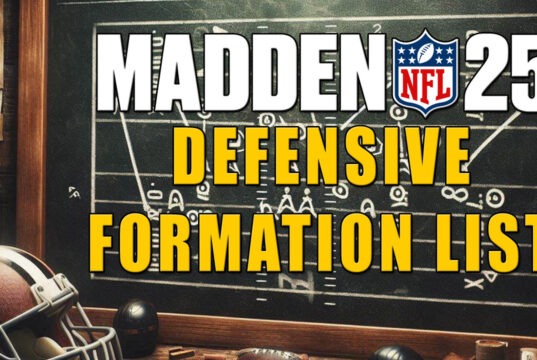 madden 25 defensive formation list