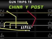 gun trips te china y post offensive play diagram