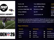 Derrick Henry Player Ratings in Madden NFL 26