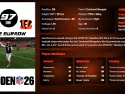 Joe Burrow Player Ratings Madden 26