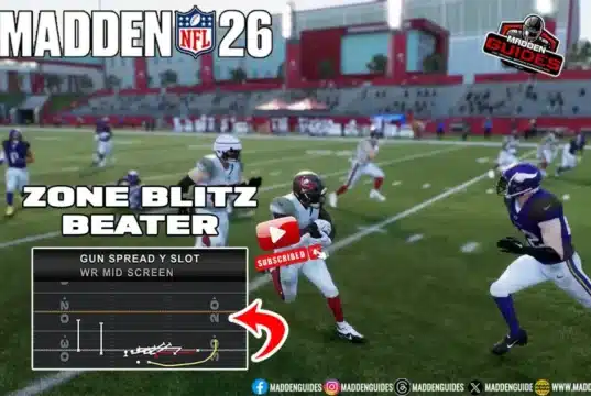 WR Mid Screen out of the Gun Spread Y Slot in Madden 26