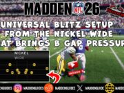 Universal Blitz Setup: From The Nickel Wide That Brings B Gap Pressure In Madden 26 Universal Blitz Setup