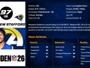 Matthew Stafford Player Ratings Breakdown: Madden 26 Matthew Stafford Player Ratings Breakdown: Madden 26